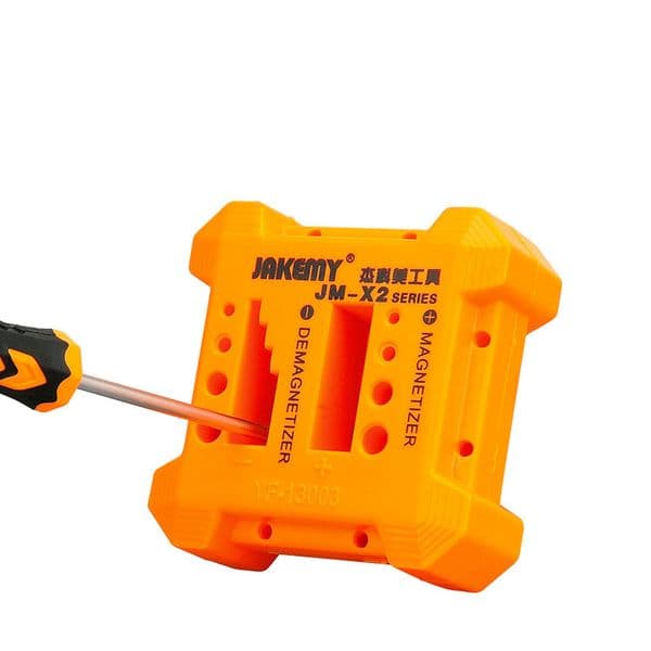 JAKEMY Screwdriver Bits Magnetizer and Demagnetizer Tool 2 in 1 Tweezers Gaugesser Degausser Powerful Quickly