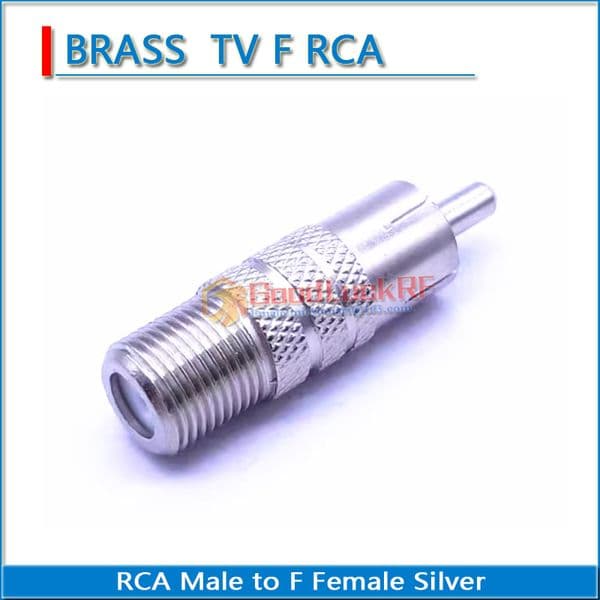 RCA Male to F TV Female Nickel Plated new Straight Coaxial RF Adapters 2025 Cable Coax Connector Socket