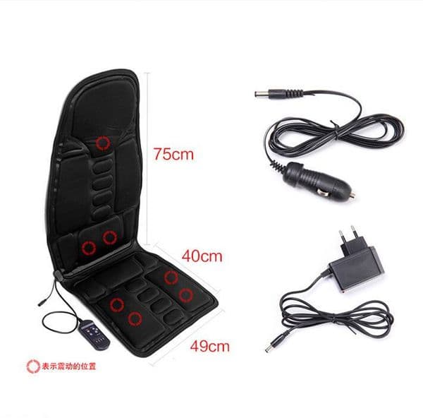 2 in 1 Home Car Electronic Heating Therapy Full Body Massage Mat Chair Sofa Seat Recliner Massager Cushion