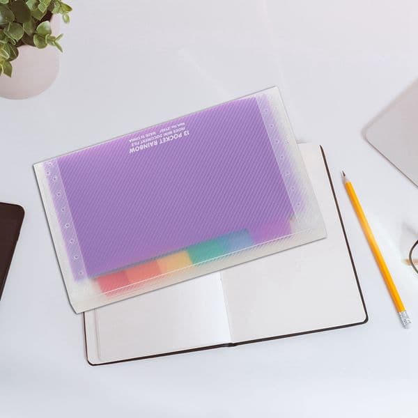 2X 13 Pocket Folder Office Expanding File Colorful Organizer Document