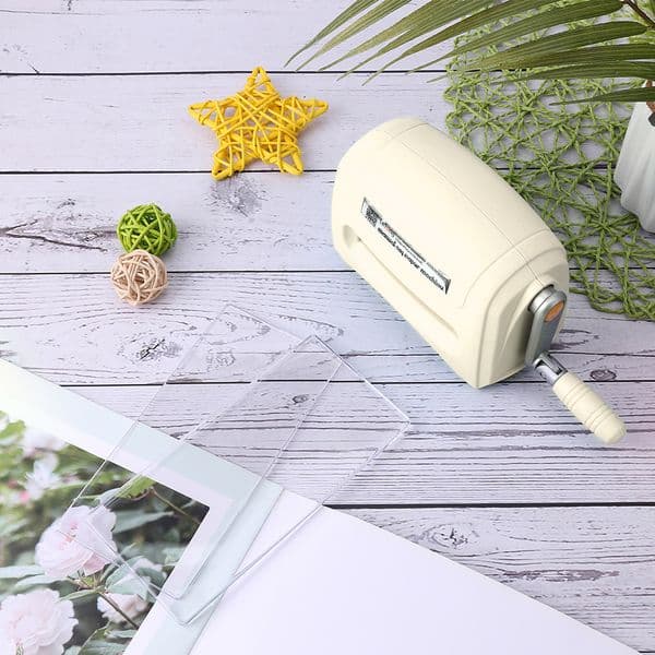 Craft Embossing Machine Portable Metal Embossing Mold Making Machine Craft Tool with Plastic Backing Plate for Scrapbooking Card