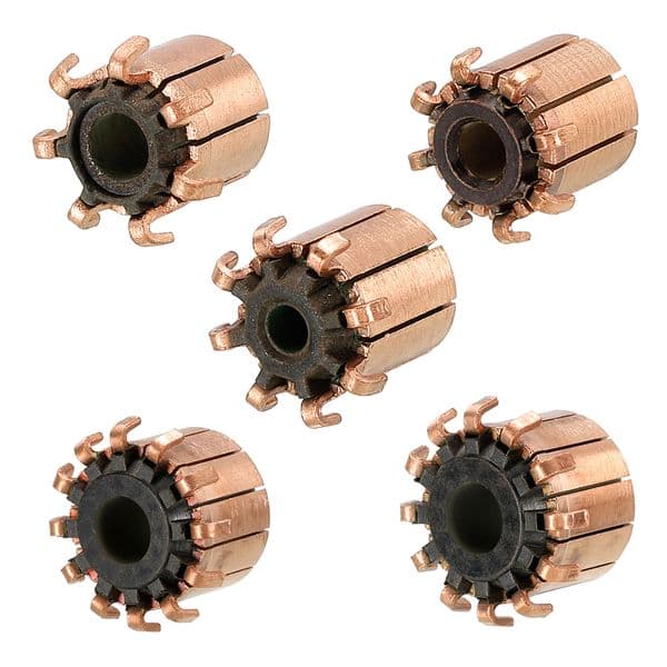 1Pcs Electric Motor Commutator 5x11.3 x12.6mm 7P 3.17x10.5x12.5/4x10.4x12mm 8P 7.96/8x19.2x16mm 12P Teeth Copper for Power Tools