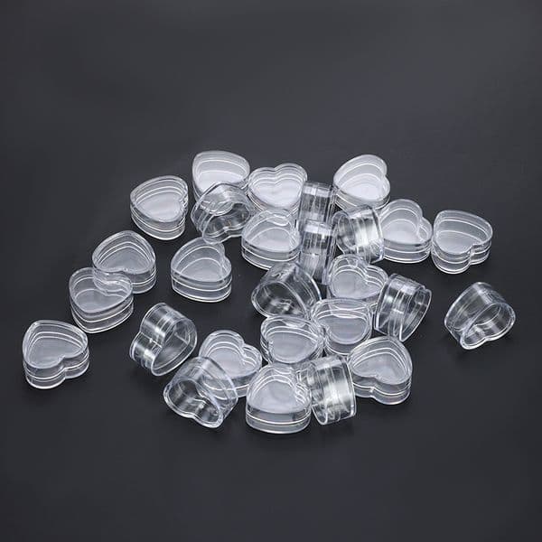 5/10/50PCS Plastic Heart Shape Empty Bottle Cosmetic Jar Lip Balm Cream Pot Box Container Travel Refillable Bottles Set