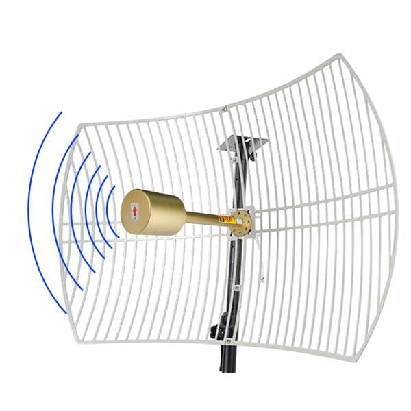 5G 4G Lte Mimo Antenna Feed 30dBi 1700-3800MHz Feedhorn Long Range Outdoor External Antenna for Parabolic Dish Grid Router