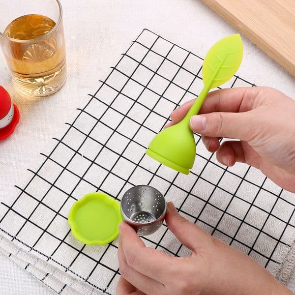 HILIFE Teaware Cute Leaf Tea Strainers Tea Bag Tea Infusers High Temperature Resistance Silicone