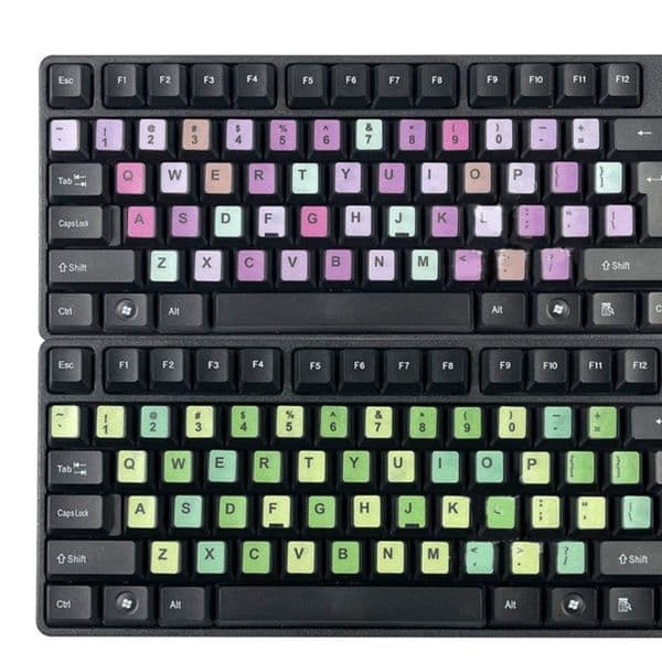 2Pcs Keyboard Stickers Multi Backgrounds Colored Keypad Film Matte Wear-Resistant Computer Laptop Keybpad Stickers Replacement