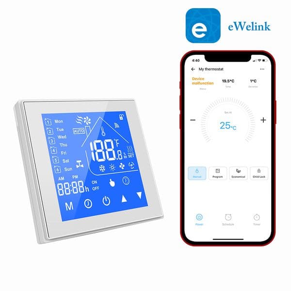 CoRui EWelink WiFi Smart Thermostat Electric Floor Heating Water/Gas Boiler Temperature Remote Controller For Google Home Alex