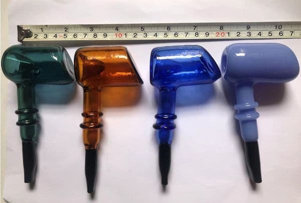 New Thick Heavy Glass Hammer Smoking Pipes 5 inch Hand Cigarette Pipe Oil Burner Water Bong