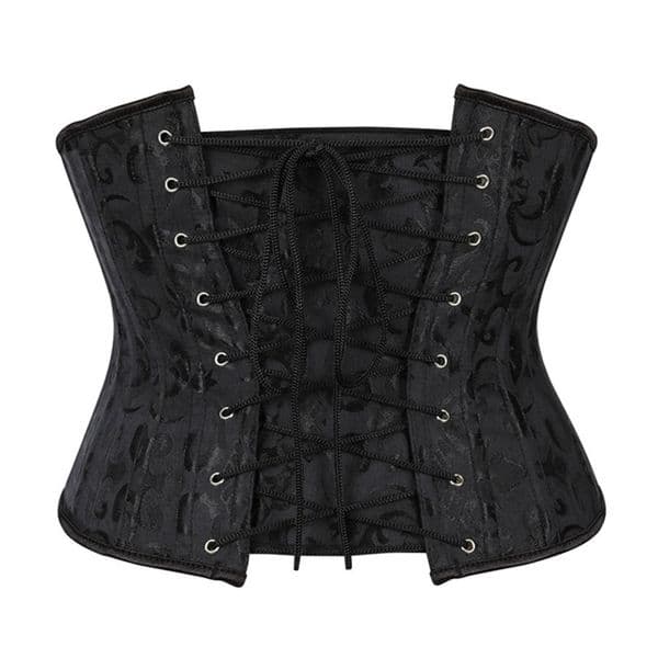 Plus Size Underbust Corset Jacquard Floral Steel Boned Bustier Korsett For Women Sexy Waist Trainer Corselete