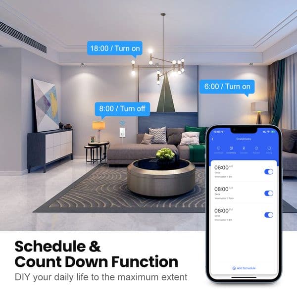 AVATTO Tuya WiFi Smart Wall Switch&Socket Brazil Standard 4X2 Glass Panel 1/2 Buttons Light Switch For Alexa Google Home Ailce