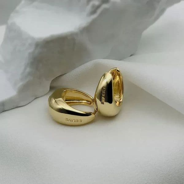 Stud earrings luxury Designer Earrings Sterling Sier Hoop Stud 18k gold Brushed Gold Color Circle Earring For Women Party Weddings Jewelry 64iG#