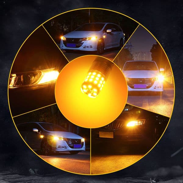 1156 LED Turn Signal No Hyper Flash BAU15S PY21W BA15S P21W 7440 W21W LED Bulb Canbus Amber for Toyota Echo Honda Hyundai Tucson