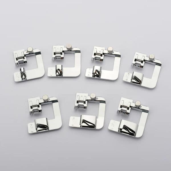 1PCS 6-25mm Domestic Sewing Machine Foot Presser Foot Rolled Hem Feet For Brother Singer Sew Accessories Quilting Tools