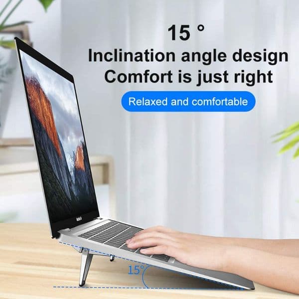 Metal Foldable Laptop Stand Portable Silicone Skid Notebook Bracket Desktop Shiled Laptop Table Stand Desk Stands for Macbook