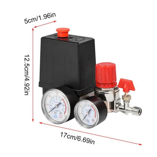 90-120PSI Pressure Regulating Valve&Pressure Gauge&Air Compressor Pressure Switch Control For Save Electric Energy