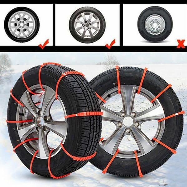 5/10PCS Snow Chain Wear-resistant Non-slip Snow Chains Emergency Non-slip Cable Ties Anti-skid Snow Chain Off-road Vehicle Tire