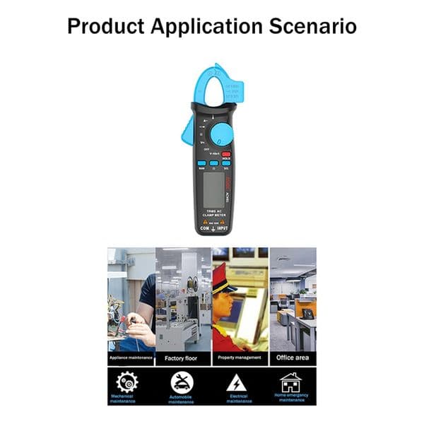 ACM81 Digital Clamp Meter Auto-Rang TRMS 200A Current DC AC Multimeter Clamp Meter Blue