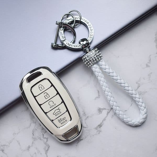 Shell Fob For Hyundai i30 ix25 Elantra KONA Solaris Azera Grandeur Ig TM Accent Santa Fe Palisade New TPU Car Key Case Cover