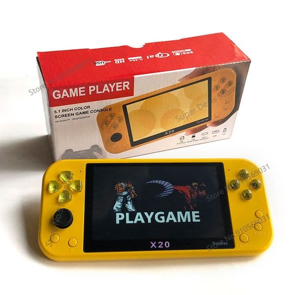 X20 game console 5.1 Inch Screen With 10 Emulators Retro Classic Video Game Player HD Handheld Game Console For GBA/MD/FC/PS