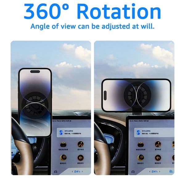 iBudim Car Mobile Phone Holder Magnetic Car Screen Cellphone Stand for Tesla Model 3/Y/X/S Magnet Phone Holder for iPhone Xiaomi