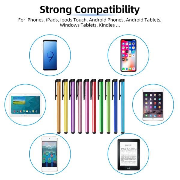 10PCS Touch Screen Stylus Pen Capacitive for Drawing Writing for ipad Android Tablet Universal PC Portable Smart Phone Pencil