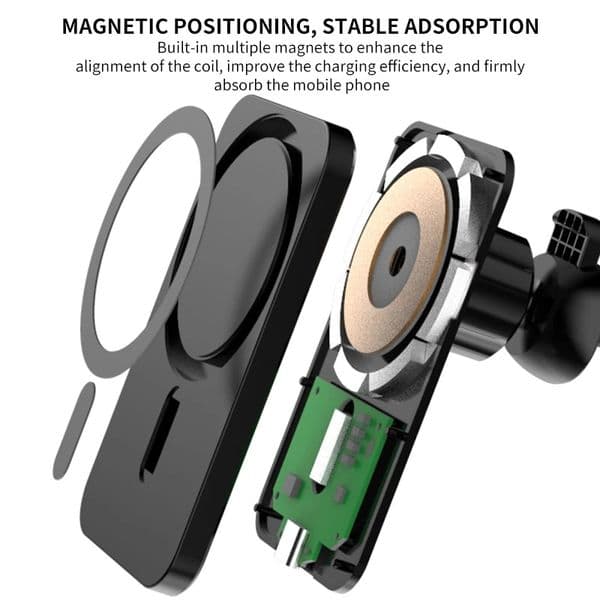 Car Phone Holder Wireless Charger Car Mount Magnetic Car Chargers Wireless For iPhone 11 12 13 14 Pro Max XR XS 2025 Xiaomi Samsung