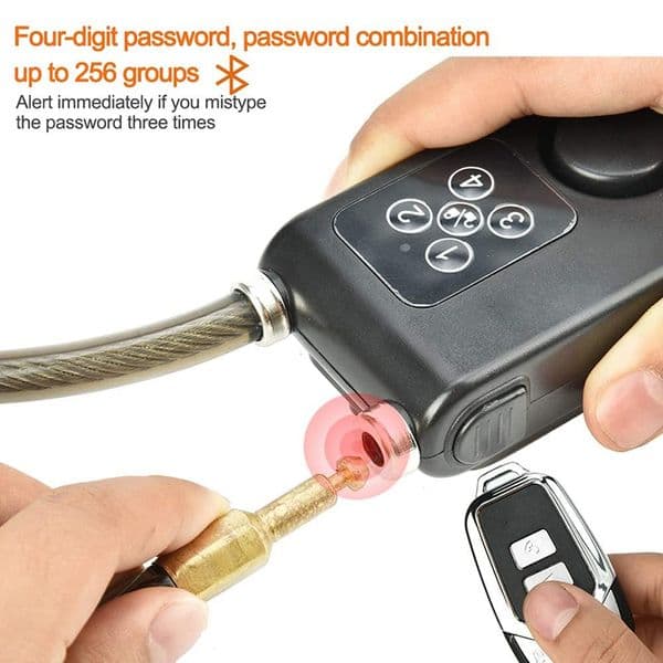 Super Intelligent Phone APP Control Smart Alarm Bluetooth Lock Waterproof 110dB Alarm Lock Outdoor Bike Anti Theft Lock