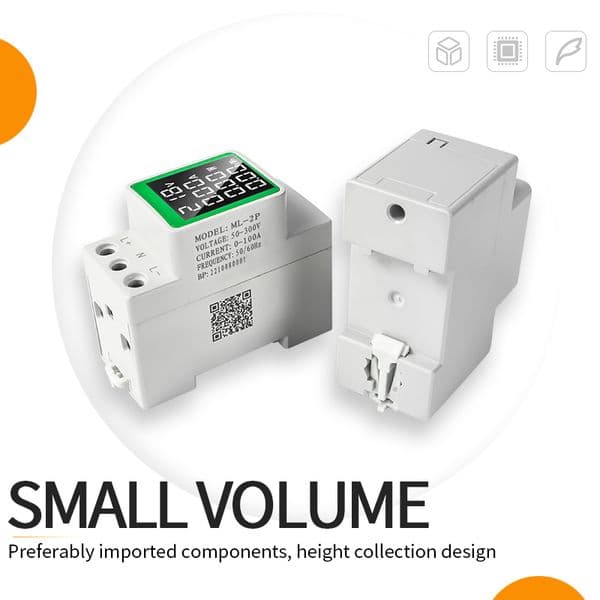 Ammeter Voltmeter Din Rail Voltage Current Power Factor Meter Multimeter Volt Amp Watt Meter Electric Energy Monitor