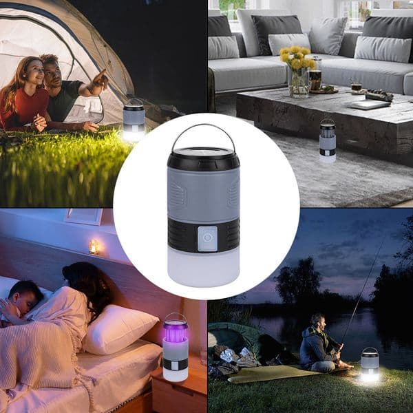 Solar/USB Charging Mosquitoes Killer Lamp Multifunctional Chargeable Bugs Trap Lamp For Living Room Bedroom