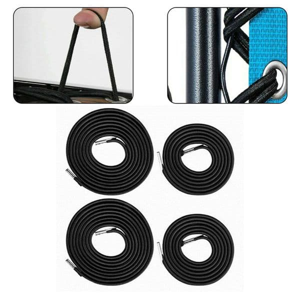 Elastic Cord Ropes Ropes Replacement 2 Long And 2 Short 4pcs Black For Reclining Garden Chairs Good Elasticity