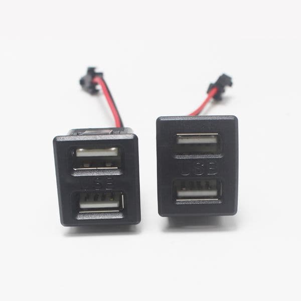 1Pcs Double layer USB female base type-c socket a female USB lamp charging socket power socket with cable connector