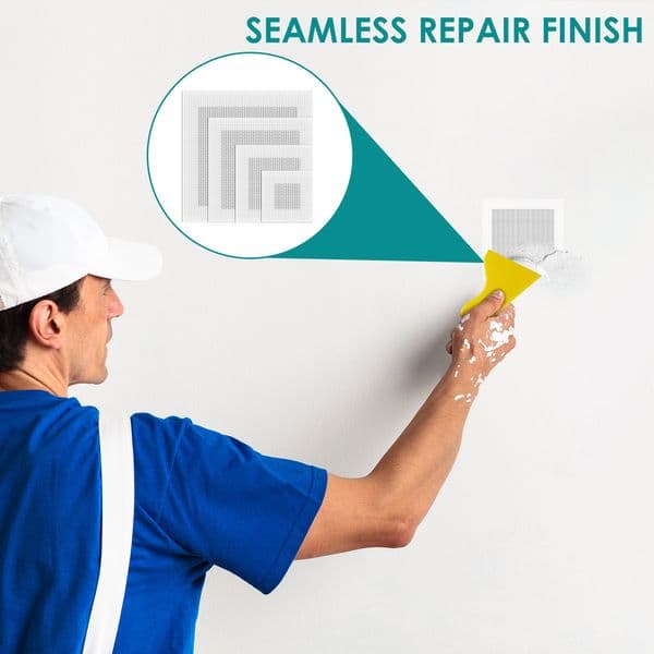 21Pcs Mesh Wall Repair Patch Drywall Repair Kit 2/4/6/8inch Fiberglass Mesh Crack Patch Self Adhesive Drywall Repair Kit