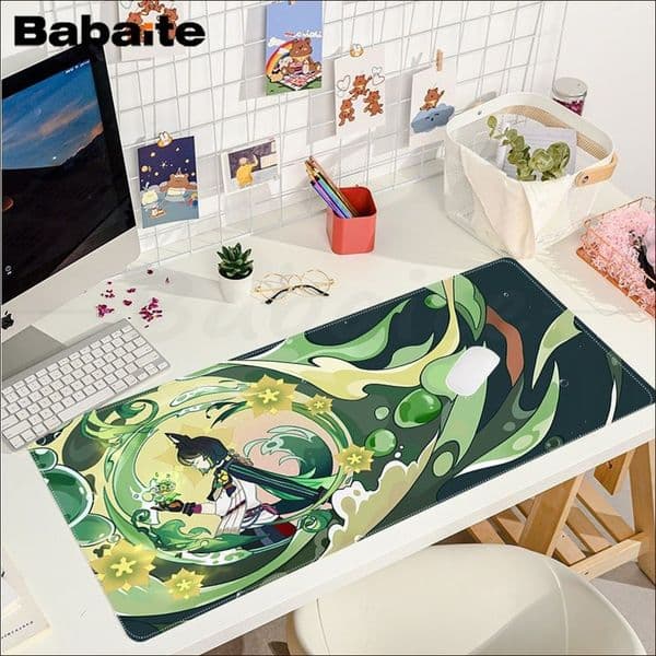 Genshin Impact Mousepad girl pad Keyboards Mat Rubber Gaming mousepad Desk Mat Size for large Edge Locking Game Keyboard Pad
