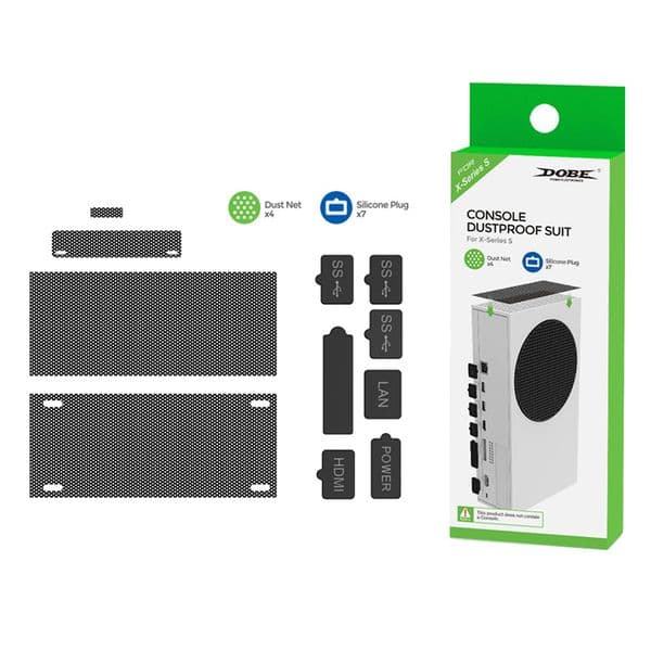 11pcs Anti-Dust Filter Net Game Console Dust Cover Dustproof Suit Kit for Xbox Series S Dust Plug Mesh Net Game Accessories