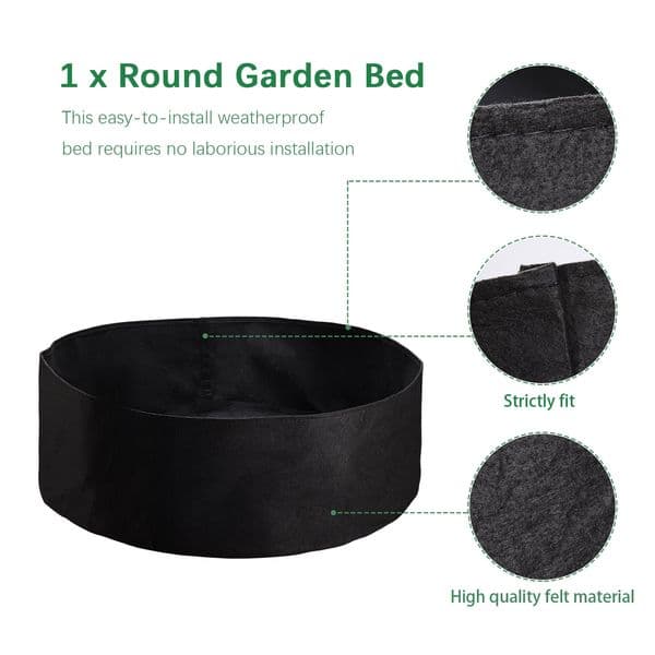 Round Planting Bag Tomato PotatoesVegetable Fabric Seedling Grow Pot Eco-Friendly Growing Bag Gardening Practical Tools