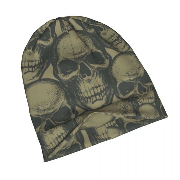 Warm Hat for Women Retro Human Skulls Stacking Knitted Bonnet Cap Men Hat Hip Hop Beanies
