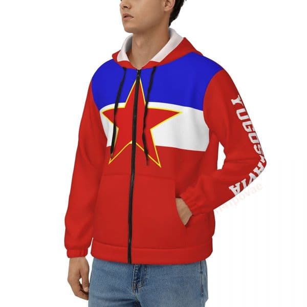 Yugoslavia Flag 3D Printed Men Women Zipper Hoodies Sweatshirt Unisex Streetwear Spring and Autumn Casual Jacket Tracksuits