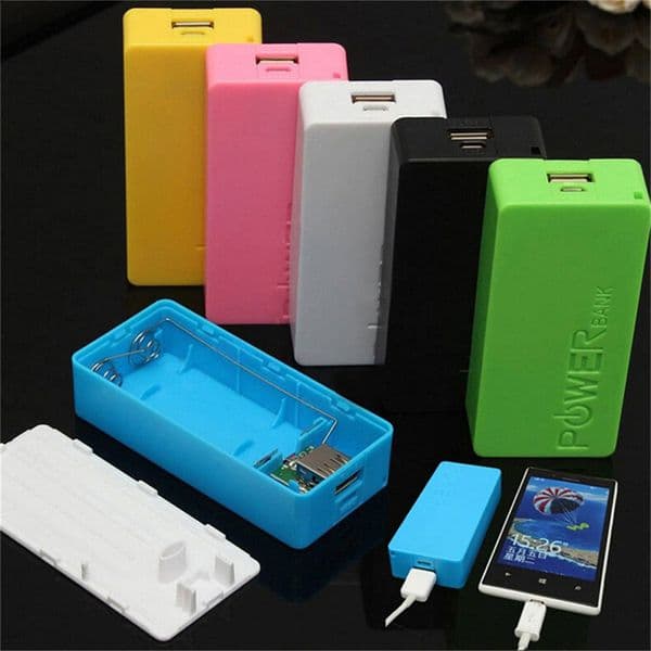 Portable Power Bank For 18650 Battery DIY Mobile Storage Box Charger For 18650 Battery 2 Slot Charger Case Cover