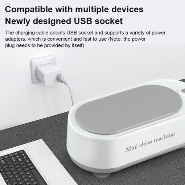 Ultrasonic Glasses Denture Cleaner Bath For Multifunctional Watches Contact Lens Teeth Electric Makeup Jewelry Razor Cleaner