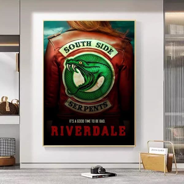 R-Riverdale TV Classic Movie Posters Vintage Room Bar Cafe Decor Stickers Wall Painting