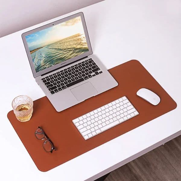 Portable Non-slip Game Mouse Pad Large Home Office Easy Clean Desk Mat PU Leather Computer Keyboard Pad Waterproof Laptop Pad