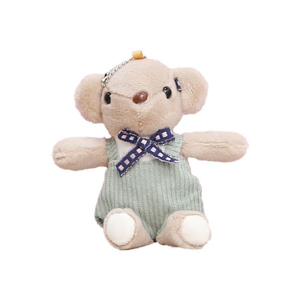 new Cool Internet red plush toy teddy Overall bow bear cute doll fashione Keychain couple soft pendant decorate birthday gift