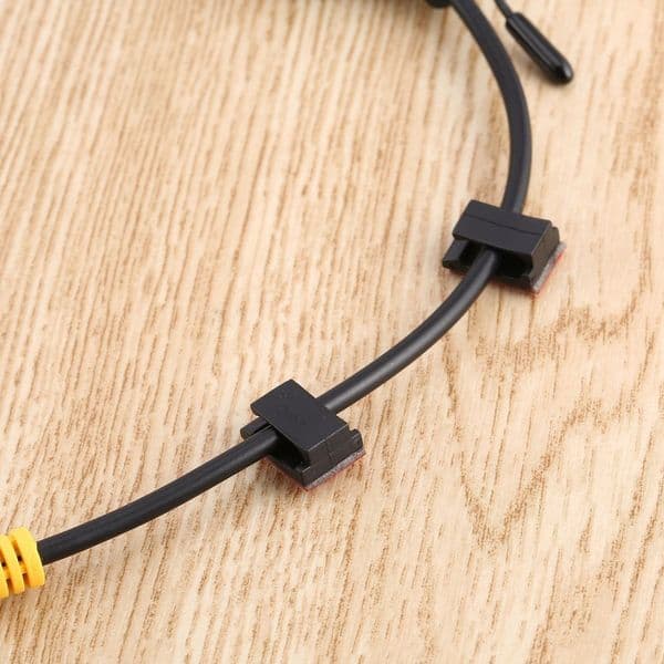 100 Pcs Self Adhesive Cable Clips Wire Holder Clamps Car Data Cable Organizer Wire Management Cord Tie Holder Fixed Clips