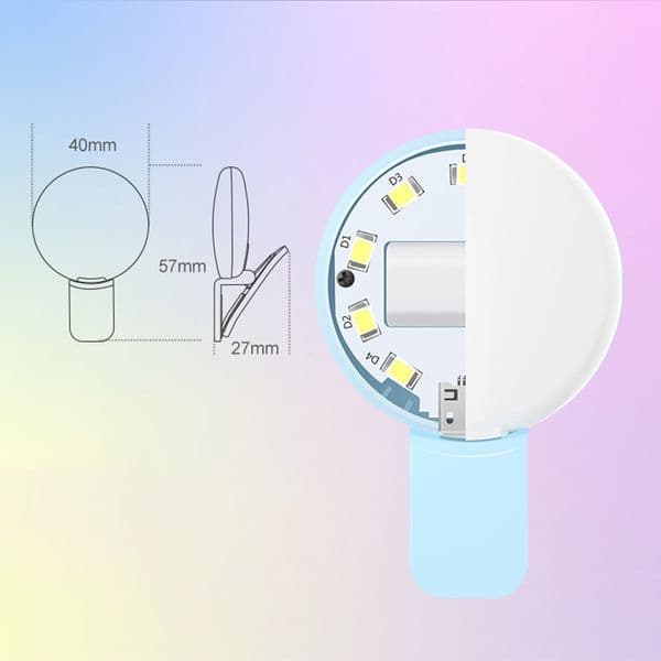 Portable Selfie Ring Light For Phone LED Soft Ring Light Clip Lamp Photography Makeup Mobile Phone Lens for iPhone iPad Samsung