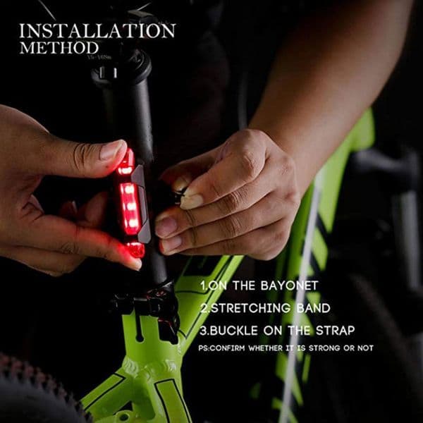Bicycle Light Waterproof Rear Tail Light LED USB Style Rechargeable Bike Cycling Portable Light