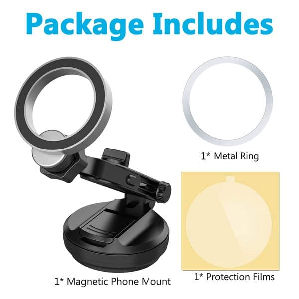 Universal Dashboard Magnetic Car Cellphone Mount for iPhone 15 14 13 Sucker Car Phone Holder for MagSafe Samsung Xiaomi Huawei