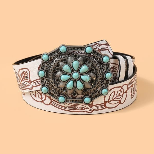 Ethnic Turquoise Women's Belt
