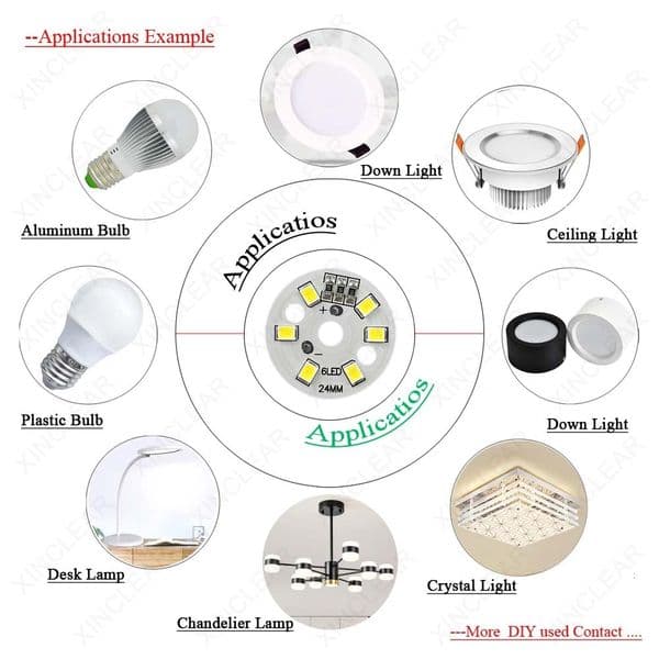 10pcs High Bright Light Board Warm White DC 5V No Need Drive SMD COB 2835 Chips Dia 24mm PCB Board For DIY Downlight Spotlight