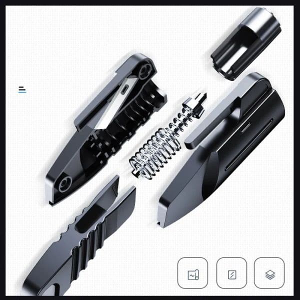 2-in-1 Car Seat Belt Cutter Knife Safety Hammer Emergency Window Breaker Rescue Lifesaving Tool Escape Survival Device Tools