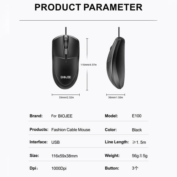 USB Wired Gaming Mouse Optical USB Mice Universal Game LED Optical Mouse 3 Buttons PC Laptop Computer Accessories